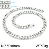 Titanium Steel 18K Gold Plated Classic Style Chain Solid Color Bracelets Necklace sku image 8