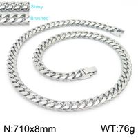 Titanium Steel 18K Gold Plated Classic Style Chain Solid Color Bracelets Necklace sku image 10