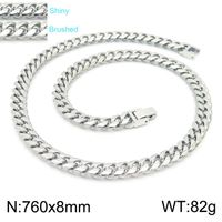 Titanium Steel 18K Gold Plated Classic Style Chain Solid Color Bracelets Necklace sku image 12