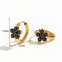 1 Pair Vintage Style French Style Simple Style Geometric Tassel Flower Plating Inlay Stainless Steel Zircon 18k Gold Plated Drop Earrings main image 5