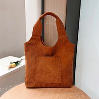 Women's All Seasons Corduroy Solid Color Streetwear Square Magnetic Buckle Shoulder Bag main image 2