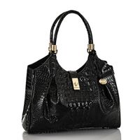 Women's All Seasons Pu Leather Solid Color Elegant Square Lock Clasp Handbag Ruched Bag main image 1