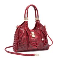 Women's All Seasons Pu Leather Solid Color Elegant Square Lock Clasp Handbag Ruched Bag main image 3