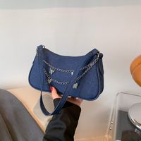 Frau Alle Jahreszeiten Denim Schmetterling Strassenmode Quadrat Flip-cover Schultertasche Achseltasche main image 3