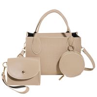 Women's All Seasons Pu Leather Solid Color Streetwear Square Zipper Handbag sku image 1