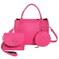 Women's All Seasons Pu Leather Solid Color Streetwear Square Zipper Handbag sku image 2