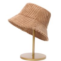 Women's Basic Simple Style Classic Style Solid Color Lines Wide Eaves Bucket Hat main image 5
