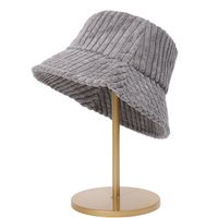 Women's Basic Simple Style Classic Style Solid Color Lines Wide Eaves Bucket Hat main image 4
