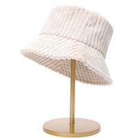 Women's Basic Simple Style Classic Style Solid Color Lines Wide Eaves Bucket Hat main image 3