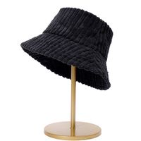 Women's Basic Simple Style Classic Style Solid Color Lines Wide Eaves Bucket Hat main image 2