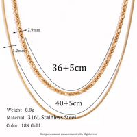 Basic Simple Style Classic Style Solid Color Stainless Steel Plating 18k Gold Plated Women's Necklace main image 5