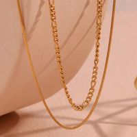 Basic Simple Style Classic Style Solid Color Stainless Steel Plating 18k Gold Plated Women's Necklace main image 3