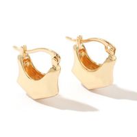 1 Pair Simple Style Solid Color Polishing Plating Copper 18k Gold Plated Silver Plated Earrings main image 3