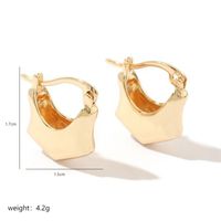 1 Pair Simple Style Solid Color Polishing Plating Copper 18k Gold Plated Silver Plated Earrings sku image 1