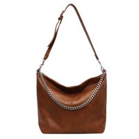Women's All Seasons Pu Leather Solid Color Streetwear Square Zipper Shoulder Bag sku image 3