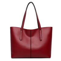 Women's All Seasons Pu Leather Solid Color Streetwear Square Zipper Tote Bag sku image 3