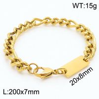 Stainless Steel 18K Gold Plated Simple Style Plating Geometric Bracelets Necklace sku image 3