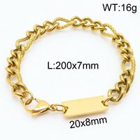 Stainless Steel 18K Gold Plated Simple Style Plating Geometric Bracelets Necklace sku image 4