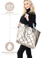 Women's Medium Winter Nylon Lingge Basic Vintage Style Square Zipper Shoulder Bag Tote Bag sku image 3