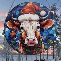 Christmas Cartoon Style Retro Christmas Hat Cattle Arylic Indoor Outdoor Party Hanging Ornaments main image 5