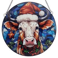 Christmas Cartoon Style Retro Christmas Hat Cattle Arylic Indoor Outdoor Party Hanging Ornaments main image 2