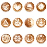 Cappuccino Latte Art Refridgerator Magnets Crystal Glass Soft Magnetic Whiteboard Sticker Home Decoration Small Goods 25mm main image 1