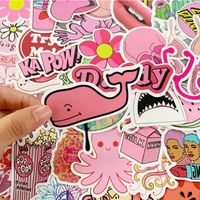 100 Pieces Of Vsco Style Pink Girl  Non-infringement Luggage Stickers Waterproof Graffiti Luggage Stickers main image 4