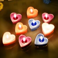 Cute Basic Sweet Heart Shape Paraffin Candle main image 3