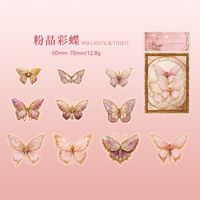 1 Set Butterfly Class Learning Mixed Materials Vintage Style Stickers sku image 3