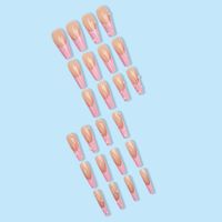 Cute French Style Sweet Solid Color Plastic Nail Patches 1 Piece main image 5