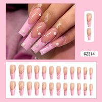 Cute French Style Sweet Solid Color Plastic Nail Patches 1 Piece main image 4