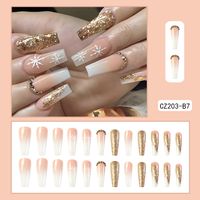 Cute French Style Sweet Cartoon Starry Sky Flower Plastic Nail Patches 1 Piece sku image 57