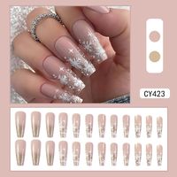 Cute French Style Sweet Cartoon Starry Sky Flower Plastic Nail Patches 1 Piece sku image 32