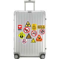 50 Waterproof Removable Warning Signs Luggage Trolley Case Motorcycle Bumper Stickers Waterproof Graffiti Stickers Removable main image 3