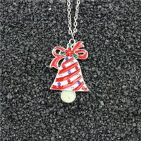 Cute Christmas Tree Sock Snowman Alloy Christmas Women's Pendant Necklace sku image 5