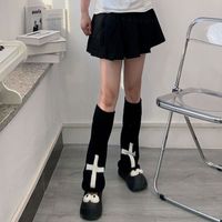 Women's Casual Solid Color Polyacrylonitrile Fiber Rib-knit Over The Knee Socks A Pair main image 3