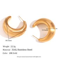 1 Pair Simple Style Classic Style Solid Color Plating Stainless Steel 18k Gold Plated Ear Cuffs main image 5