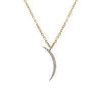 Simple Style Moon Sterling Silver Pendant Necklace main image 2