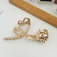 Retro Flower Alloy Plating Hair Claws sku image 1