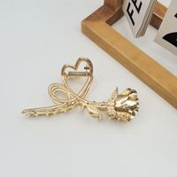 Retro Flower Alloy Plating Hair Claws main image 3