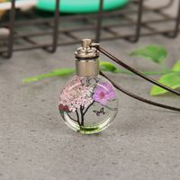 Vintage Style Flower Glass Unisex Pendant Necklace main image 3