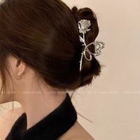 Retro Flower Alloy Plating Hair Claws main image 2