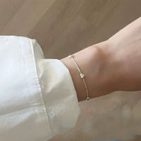 Einfacher Stil Herzform Sterling Silber Polieren Armbänder main image 1