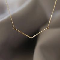 Vintage Style Solid Color Sterling Silver Plating 14k Gold Plated Necklace main image 1