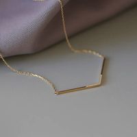Vintage Style Solid Color Sterling Silver Plating 14k Gold Plated Necklace main image 3