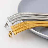 Vintage-stil Geometrisch Einfarbig Rostfreier Stahl Kette Halsband main image 6