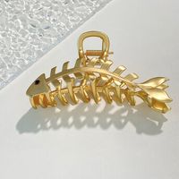 Vintage Style Fish Bone Alloy Plating Hair Claws main image 1