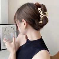 Vintage Style Fish Bone Alloy Plating Hair Claws main image 2