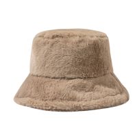 Frau Basic Einfacher Stil Einfarbig Breite Traufen Bucket Hat main image 2