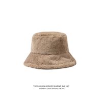 Women's Basic Simple Style Solid Color Wide Eaves Bucket Hat sku image 3